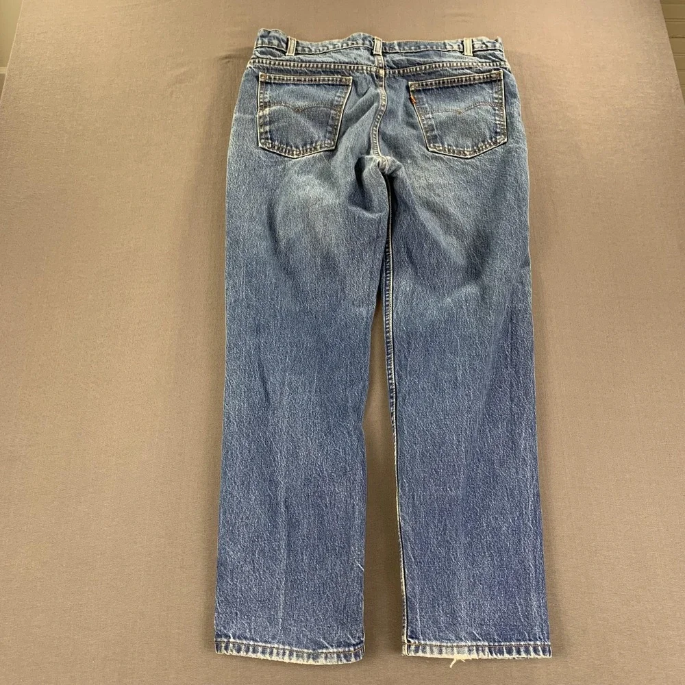 VTG Levis 40559 Jeans Mens 38x30 (Fits 36x29) Blue Straight Denim Orange Tab 80s